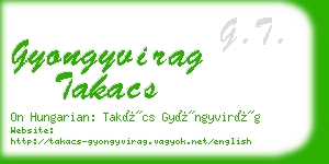 gyongyvirag takacs business card